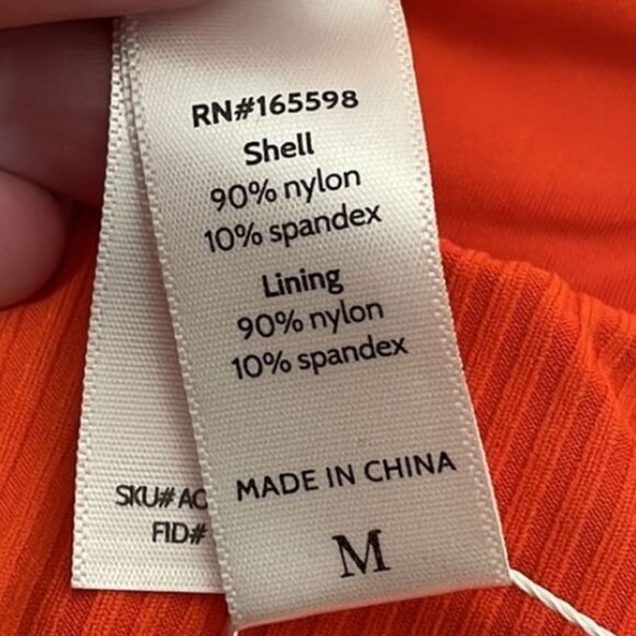 Andie Swim The Asbury One-Piece High Neck Siren Orange Swimsuit NWT Medium - Picture 6 of 7